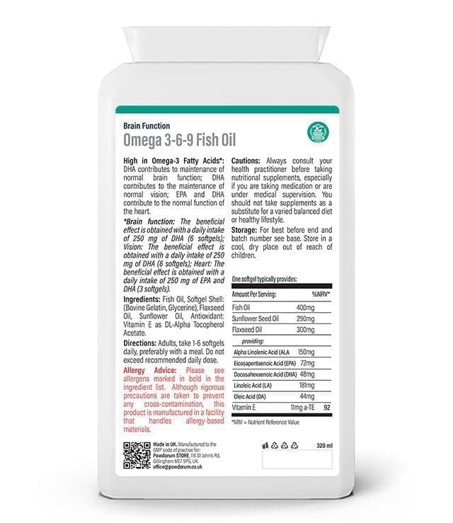 Omega 3-6-9 Fish Oil 1000mg softgels leaflet