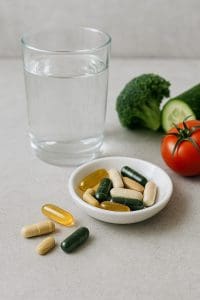 daily-supplements-with-fresh-vegetables